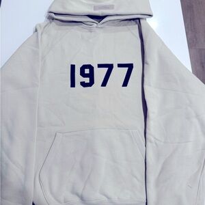 Fear of God Cream Hoodie 1977 Print Sweatshirt